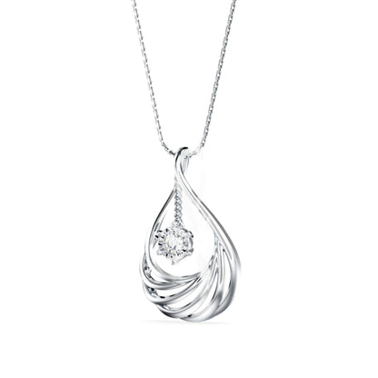 Clethra Diamond Pendant White Gold