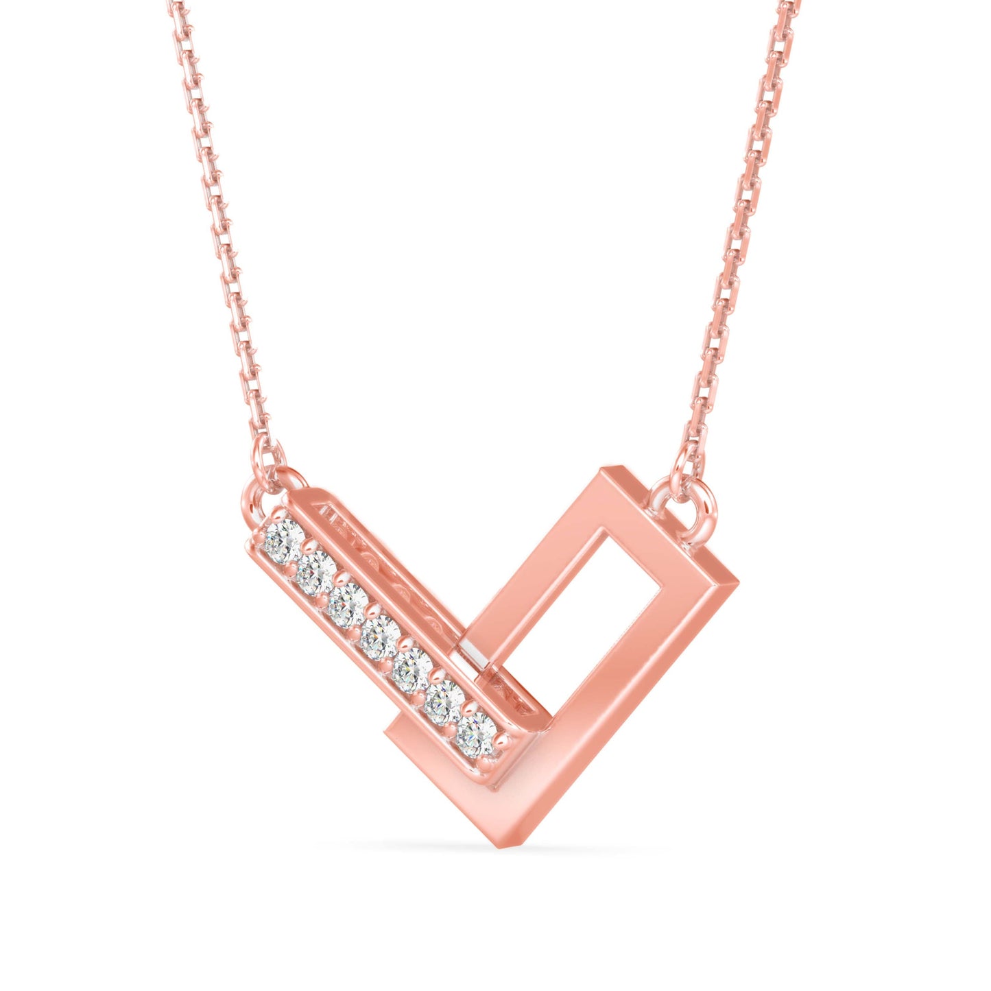 Glamourous Gleam Pendant Rose Gold