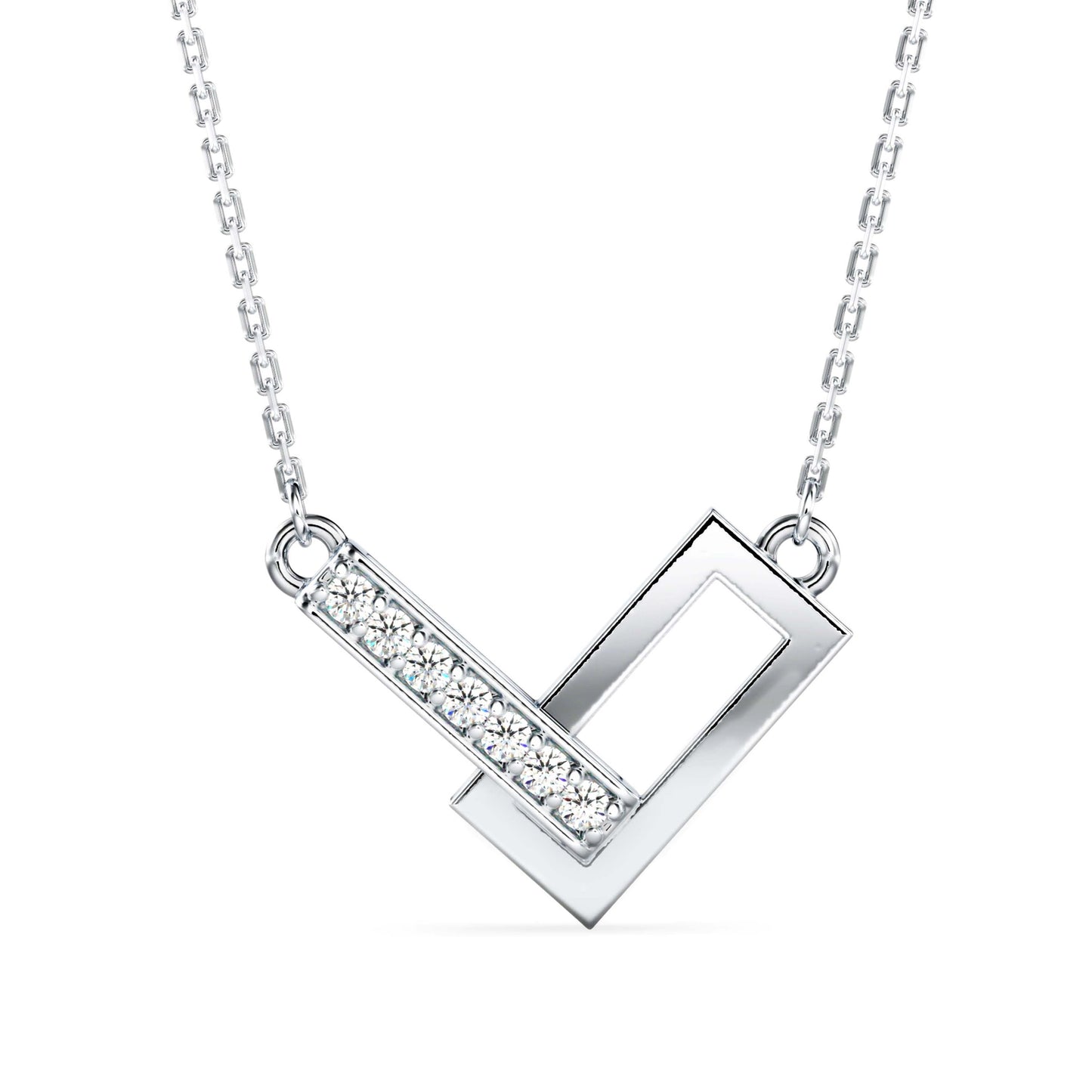 Glamourous Gleam Pendant White Gold