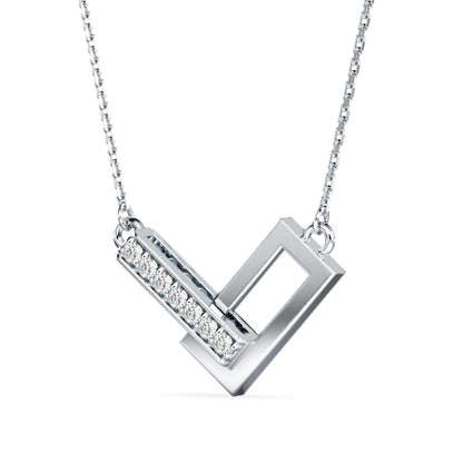 Glamourous Gleam Pendant White Gold