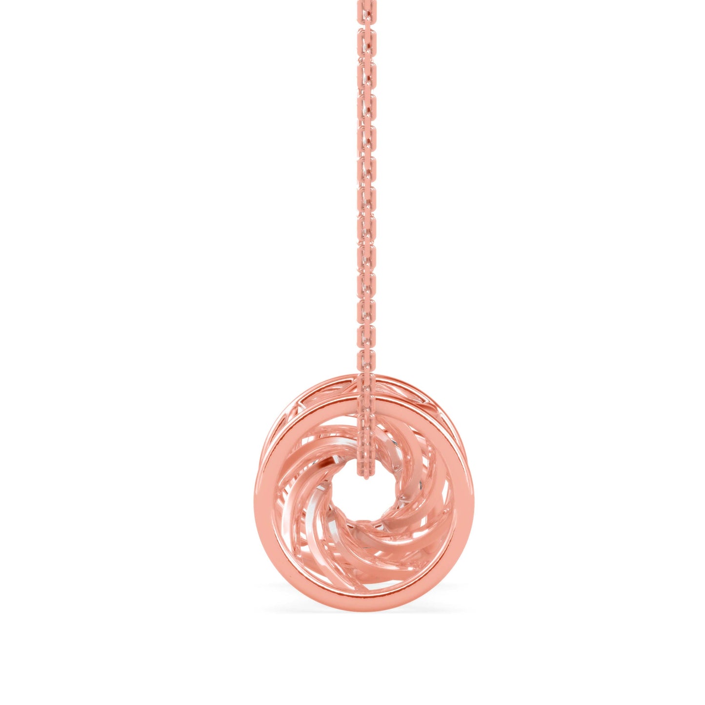 Ava Diamond Charm Pendant Rose Gold