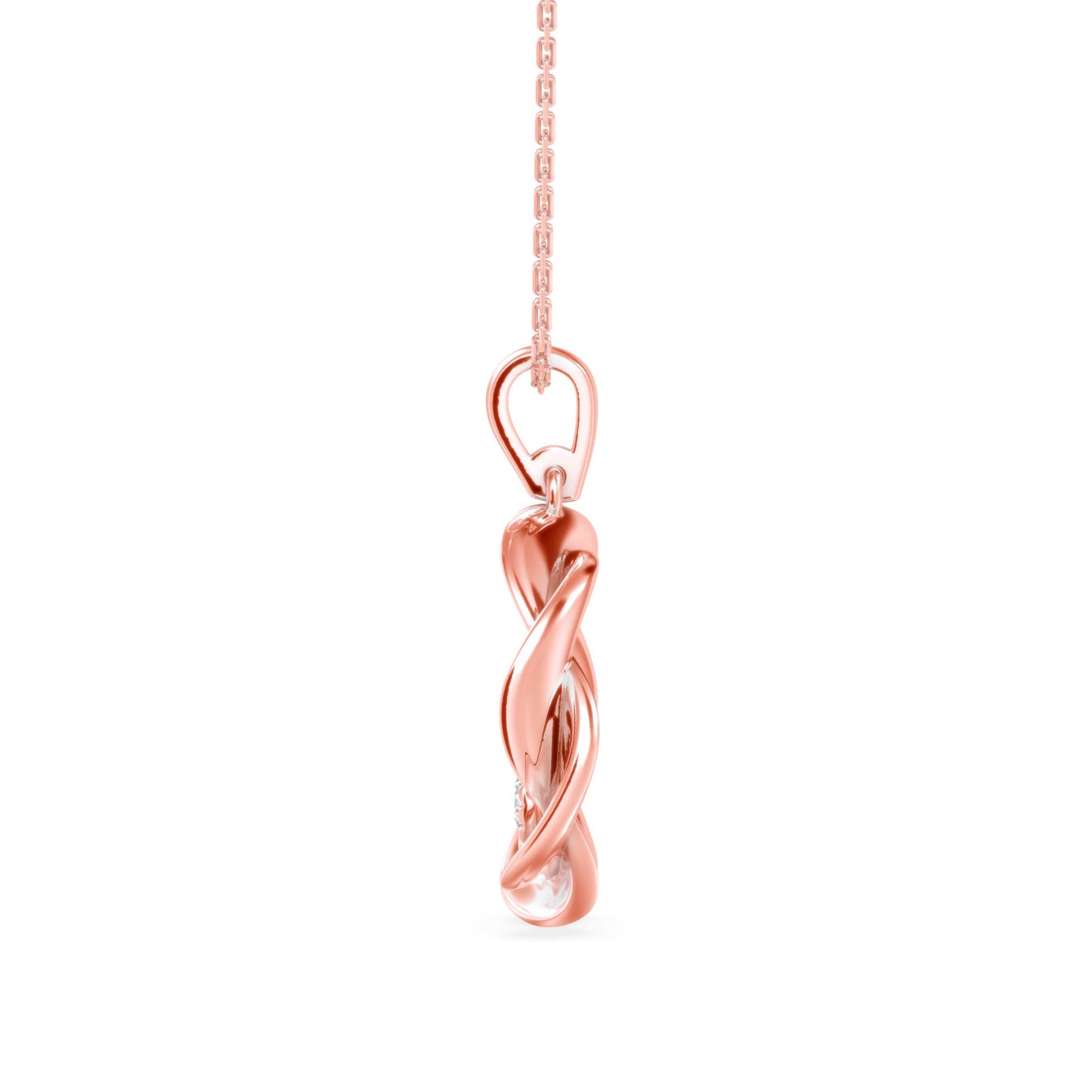 Viola Charm Diamond pendant Rose Gold