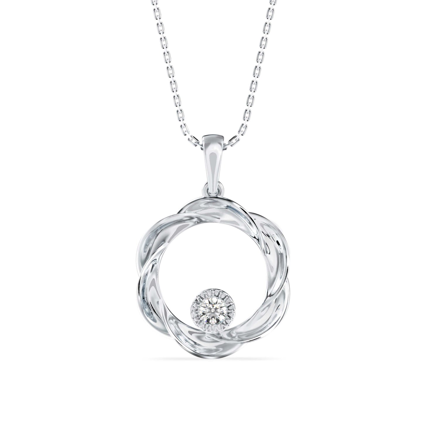 Viola Charm Diamond pendant White Gold