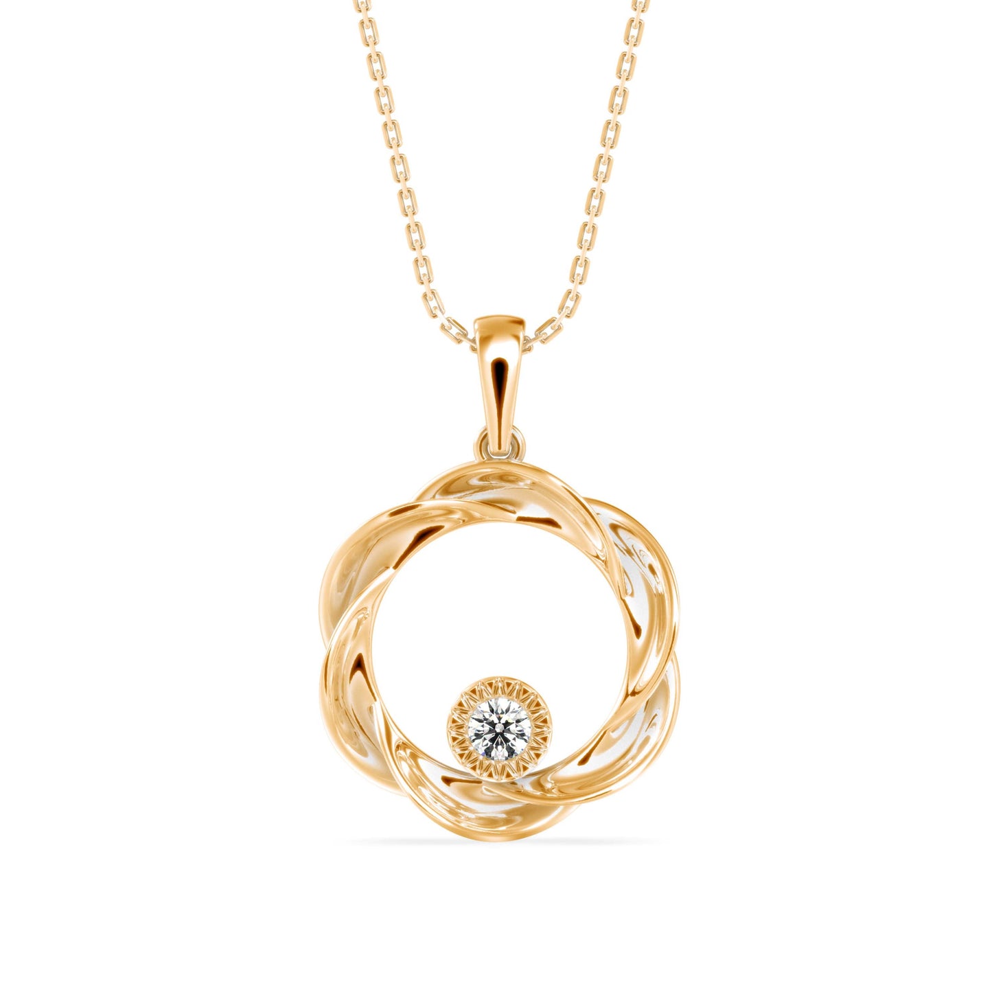 Viola Charm Diamond pendant Yellow Gold