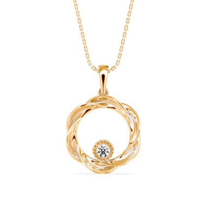 Viola Charm Diamond pendant Yellow Gold