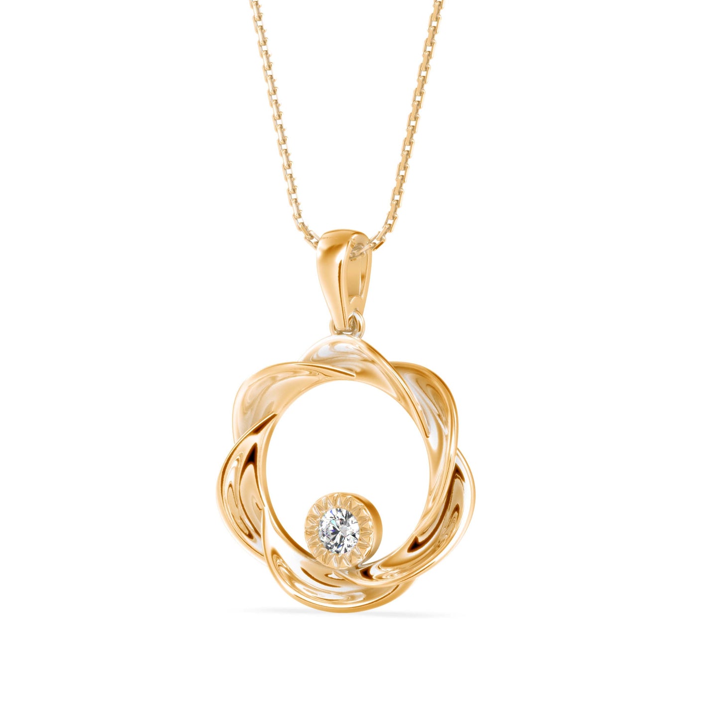 Viola Charm Diamond pendant Yellow Gold