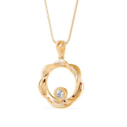 Viola Charm Diamond pendant Yellow Gold