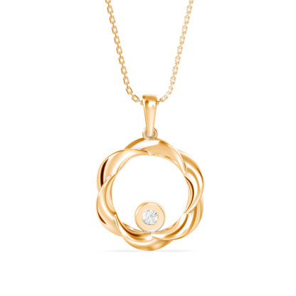 Viola Charm Diamond pendant Yellow Gold