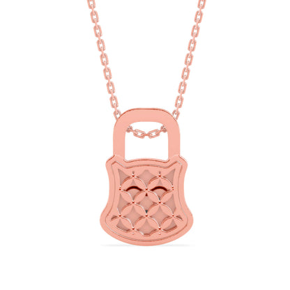 Yoke Heart Diamond Pendant Rose Gold