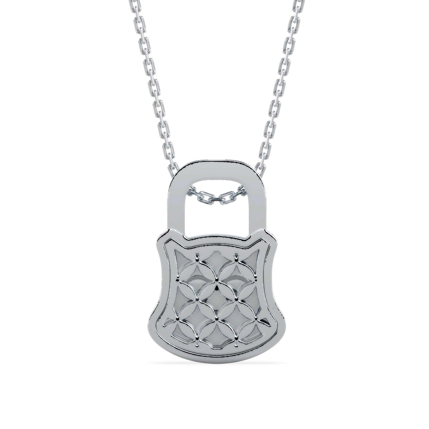 Yoke Heart Diamond Pendant Platinum