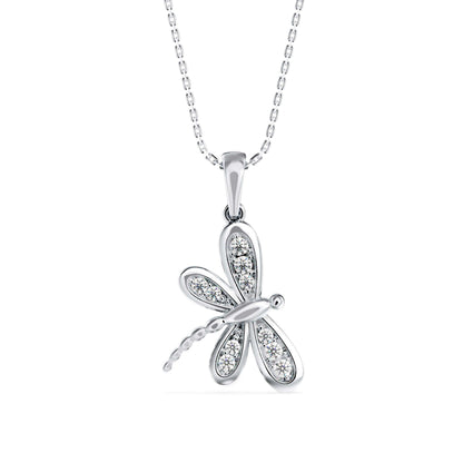 Zoea Charm Diamond Pendant Platinum