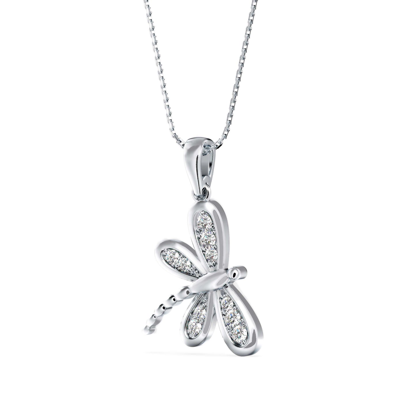 Zoea Charm Diamond Pendant Platinum