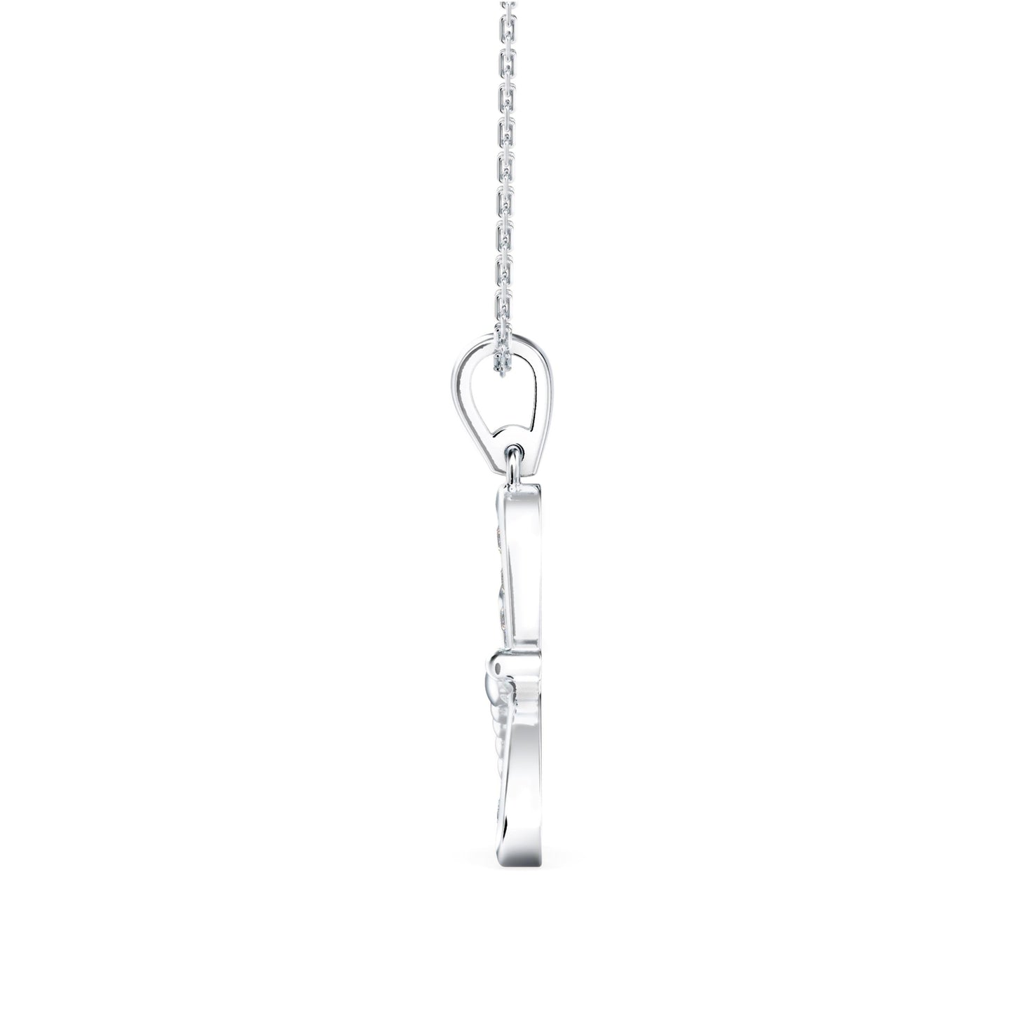 Zoea Charm Diamond Pendant Platinum