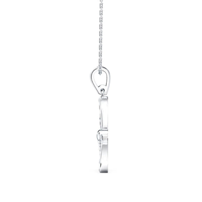 Zoea Charm Diamond Pendant Platinum