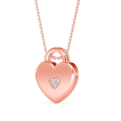 Exalt Heart Diamond Pendant Rose Gold