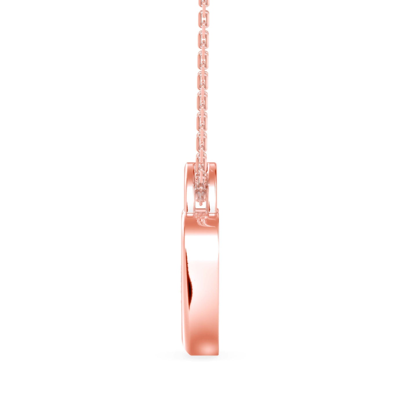 Exalt Heart Diamond Pendant Rose Gold