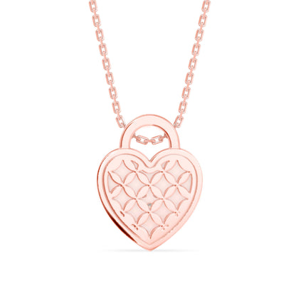 Exalt Heart Diamond Pendant Rose Gold