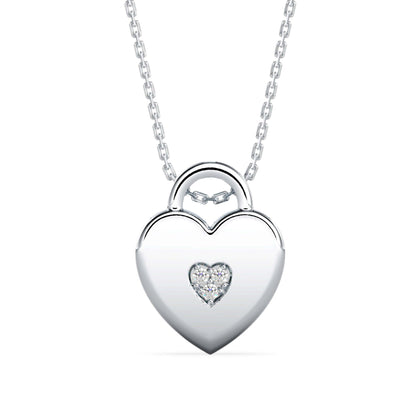 Exalt Heart Diamond Pendant White Gold