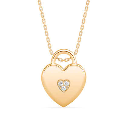 Exalt Heart Diamond Pendant Yellow Gold