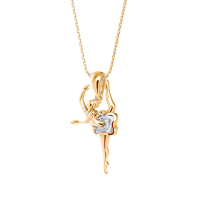 Hoofer Light Diamond Pendant Yellow Gold