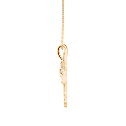 Hoofer Light Diamond Pendant Yellow Gold