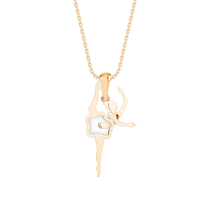 Hoofer Light Diamond Pendant Yellow Gold