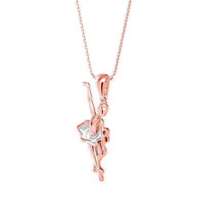 Coryphee Charm Diamond Pendant Rose Gold