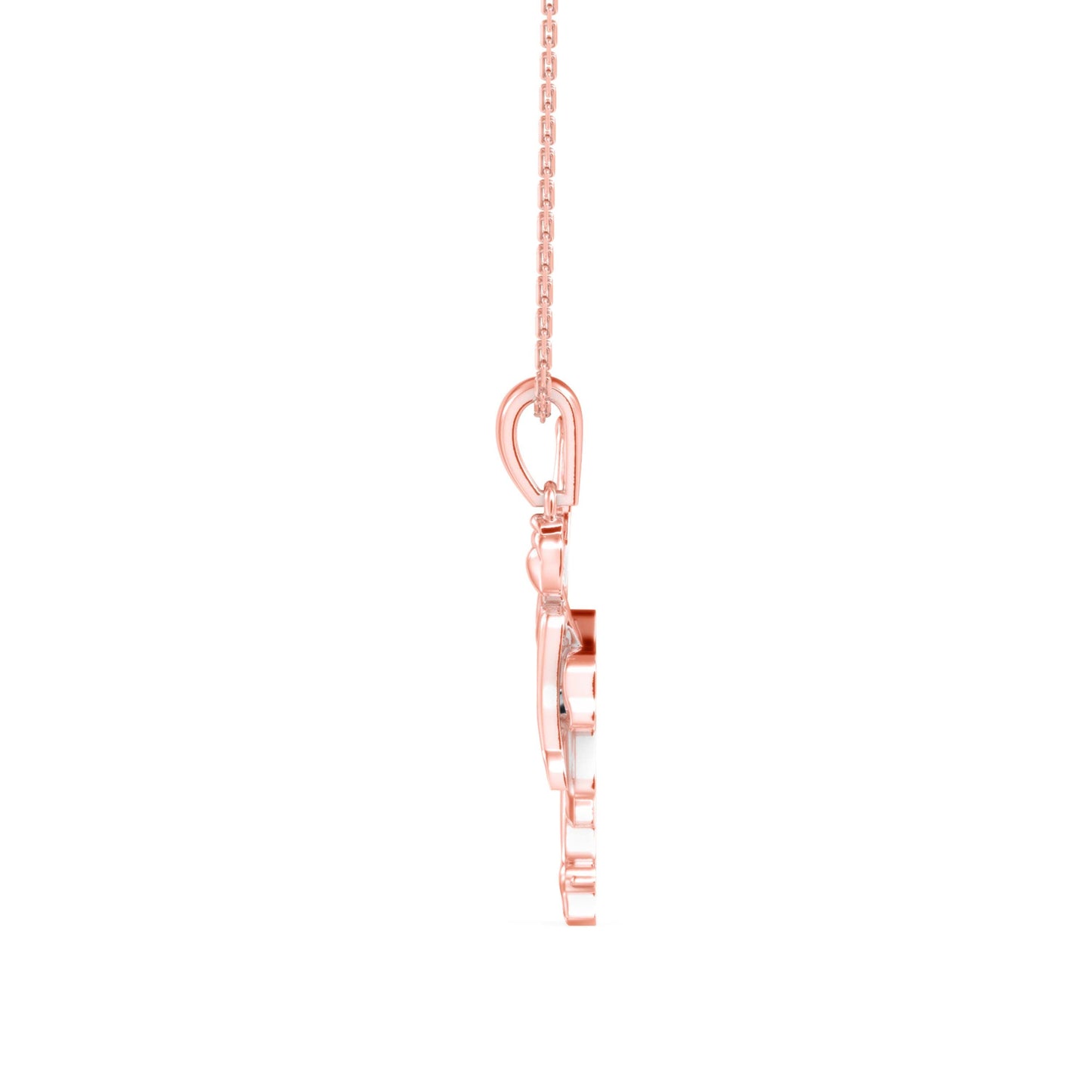 Coryphee Charm Diamond Pendant Rose Gold