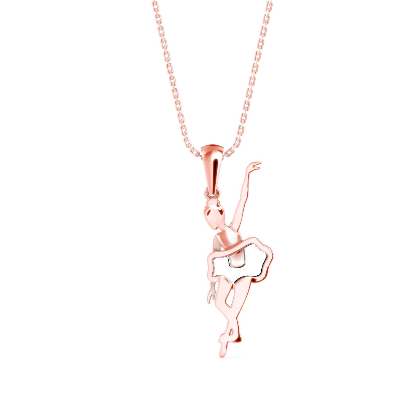 Coryphee Charm Diamond Pendant Rose Gold