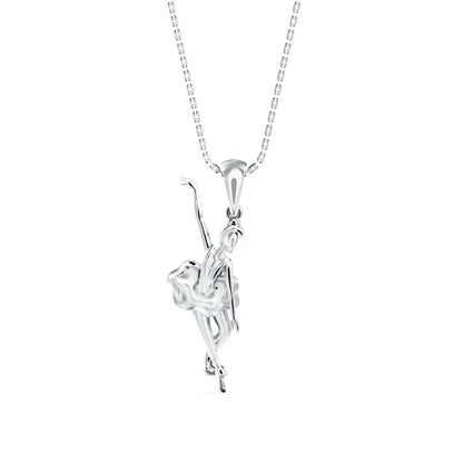 Coryphee Charm Diamond Pendant White Gold