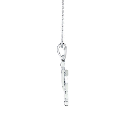 Coryphee Charm Diamond Pendant White Gold