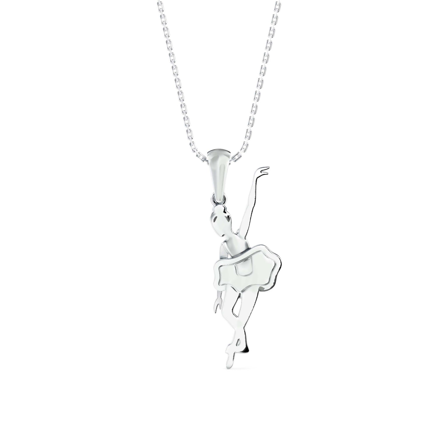 Coryphee Charm Diamond Pendant White Gold