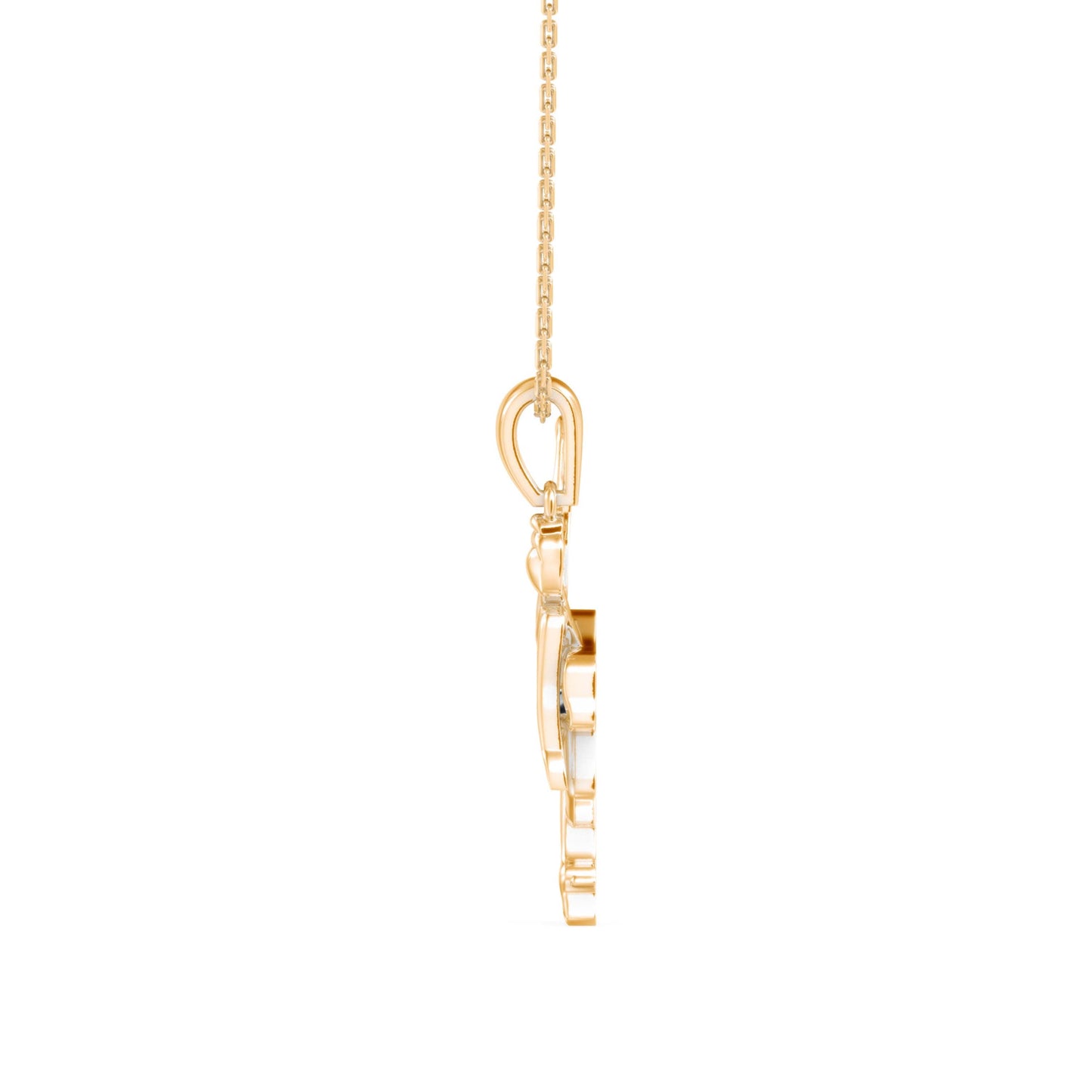 Coryphee Charm Diamond Pendant Yellow Gold