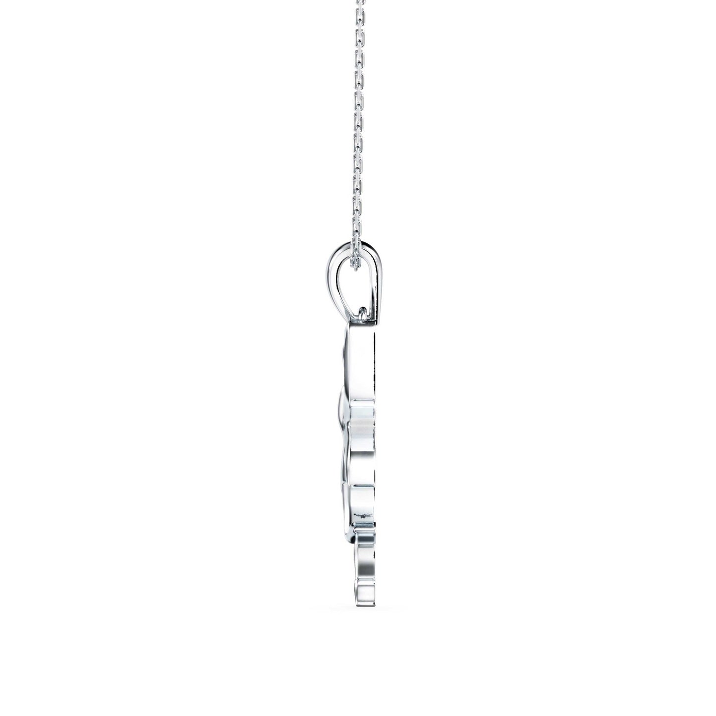 Little Angle Diamond Pendant Platinum