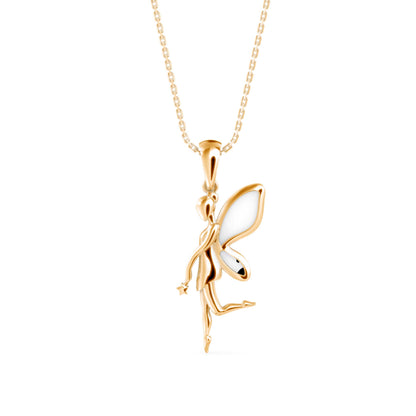 Little Angle Diamond Pendant Yellow Gold