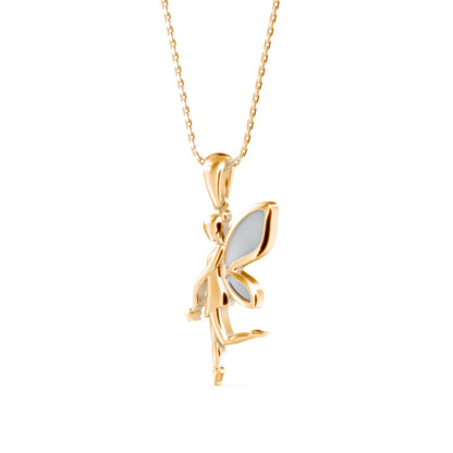 Little Angle Diamond Pendant Yellow Gold