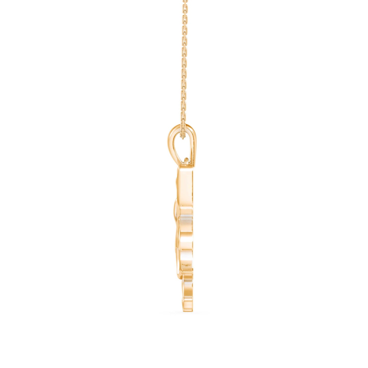 Little Angle Diamond Pendant Yellow Gold