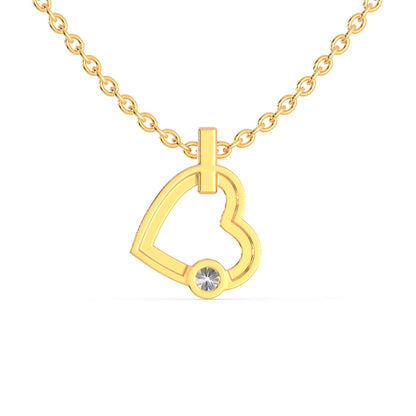 Joy Heart Diamond Pendant Yellow Gold