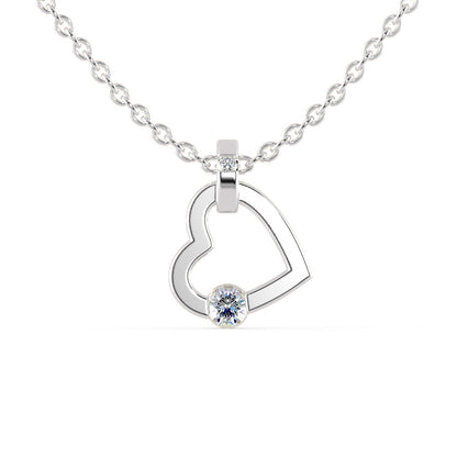 Joy Heart Diamond Pendant Platinum