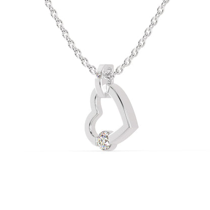 Joy Heart Diamond Pendant Platinum