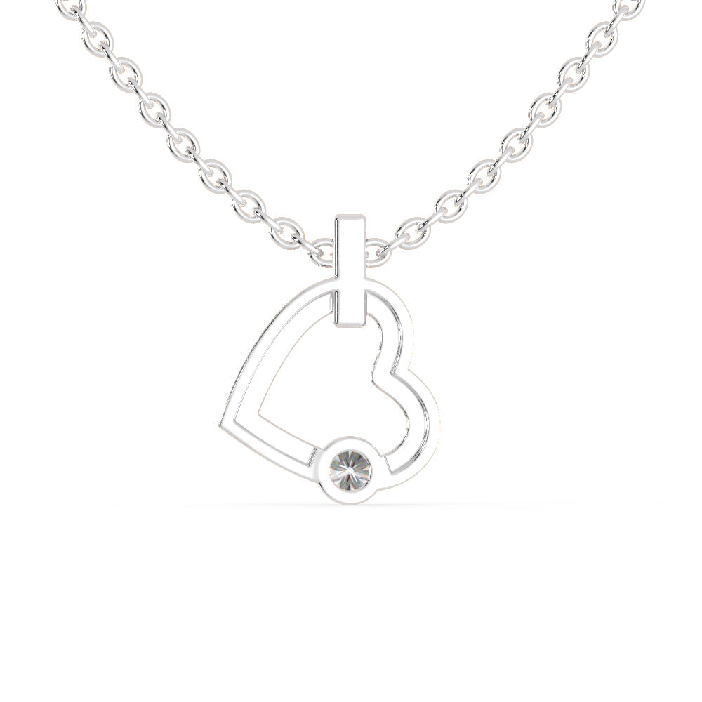 Joy Heart Diamond Pendant Platinum