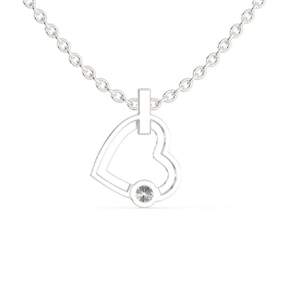 Joy Heart Diamond Pendant Platinum