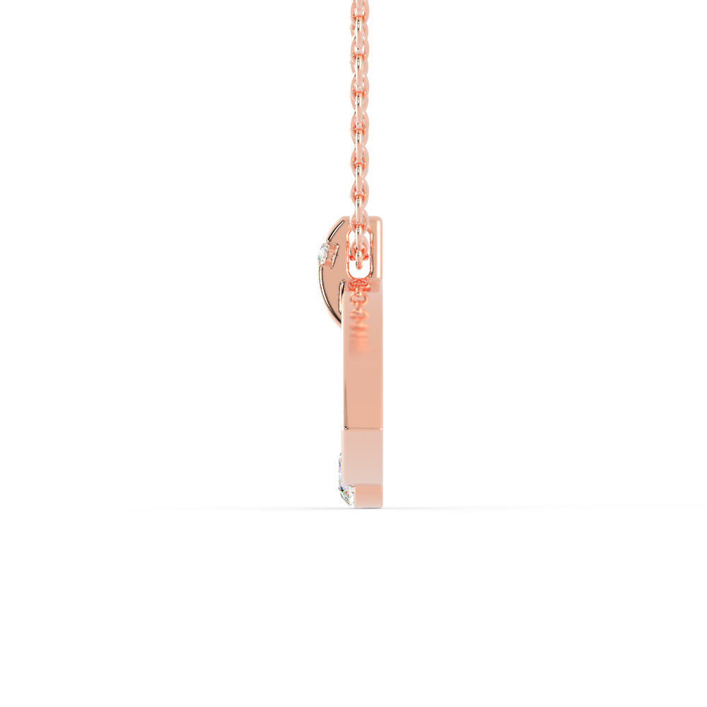 Joy Heart Diamond Pendant Rose Gold