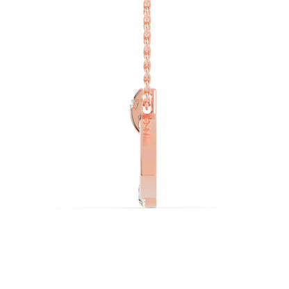 Joy Heart Diamond Pendant Rose Gold