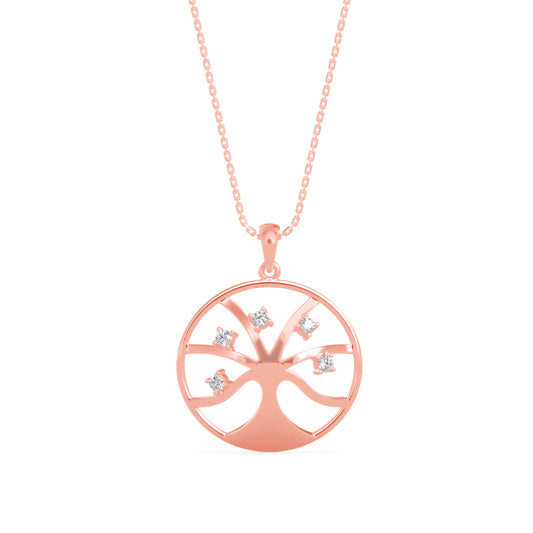 Scatter Charm Diamond Pendant Rose Gold