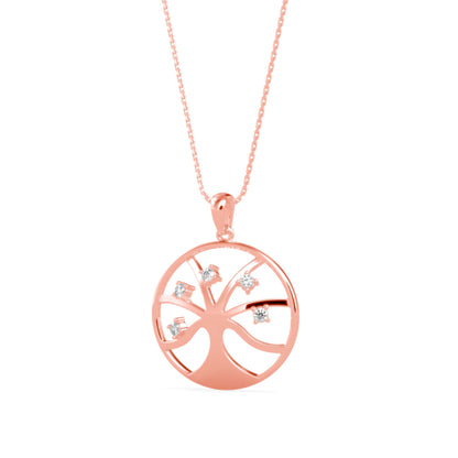 Scatter Charm Diamond Pendant Rose Gold