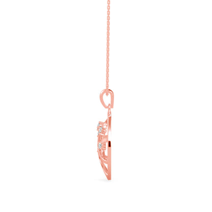 Scatter Charm Diamond Pendant Rose Gold