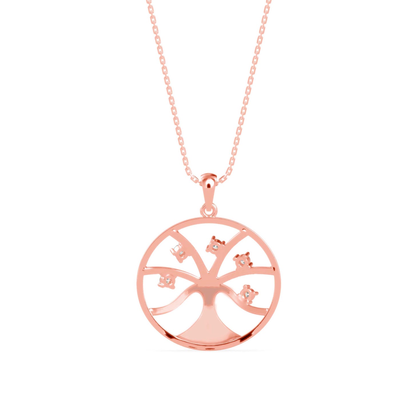 Scatter Charm Diamond Pendant Rose Gold