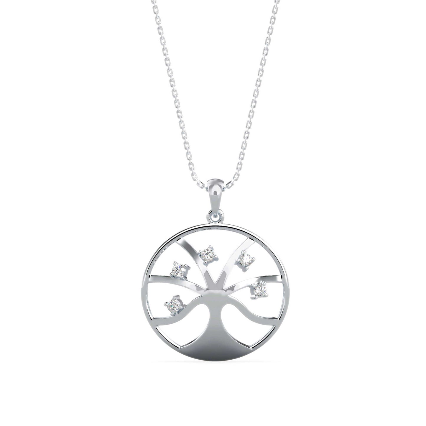 Scatter Charm Diamond Pendant White Gold