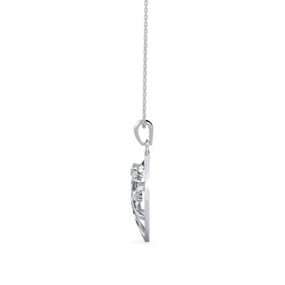 Scatter Charm Diamond Pendant White Gold